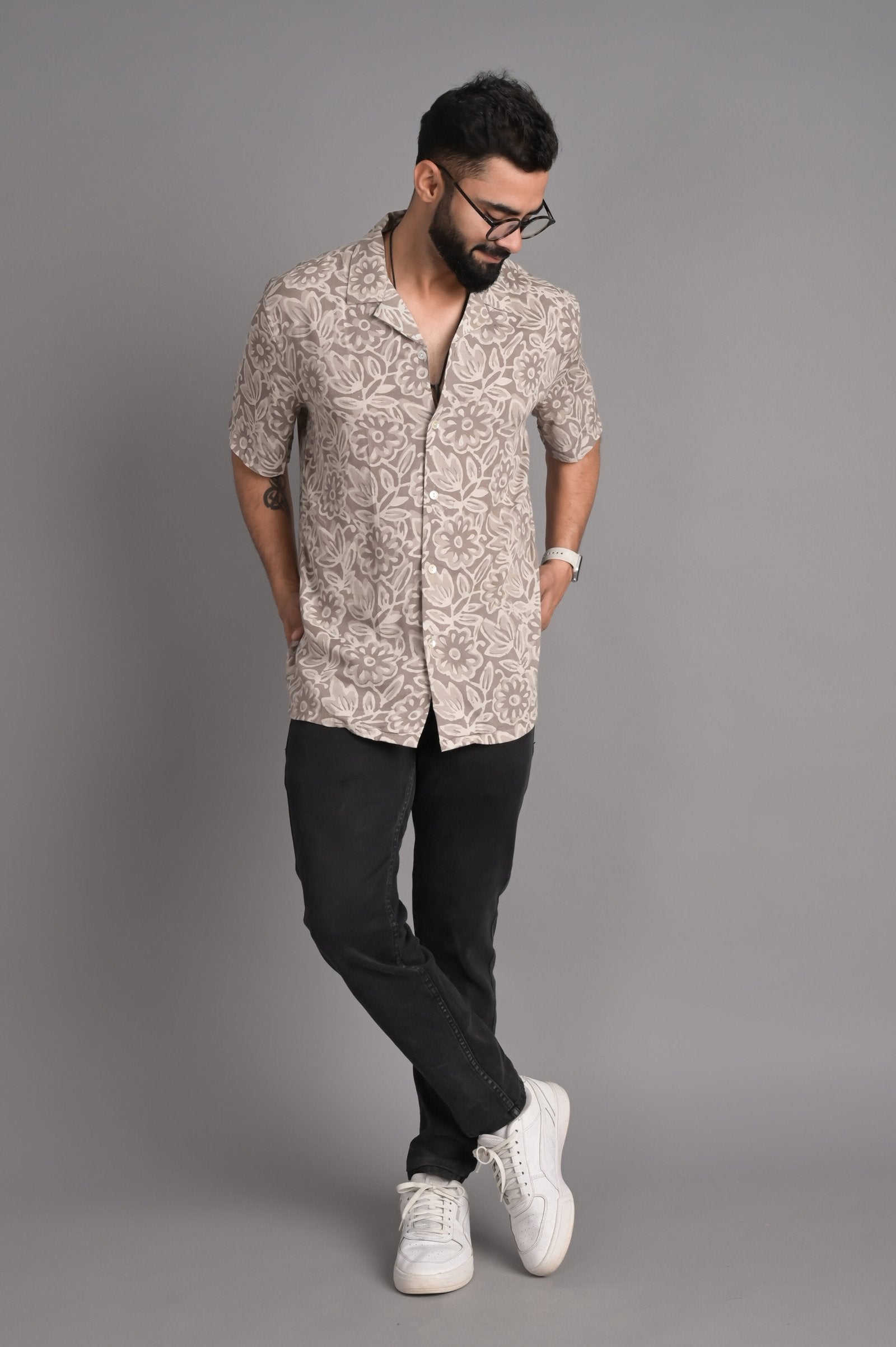 Block Craft- Lightweight Cotton Muslin Shirt for Men
