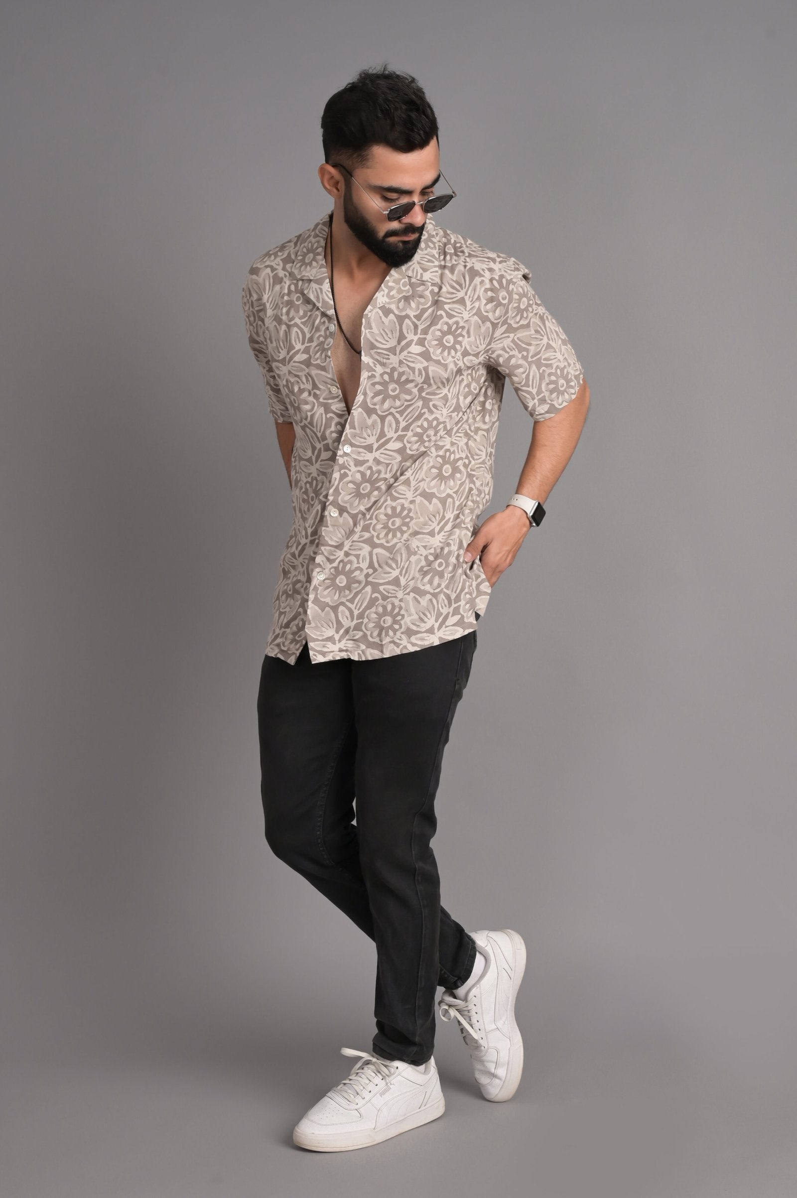 Block Craft- Lightweight Cotton Muslin Shirt for Men