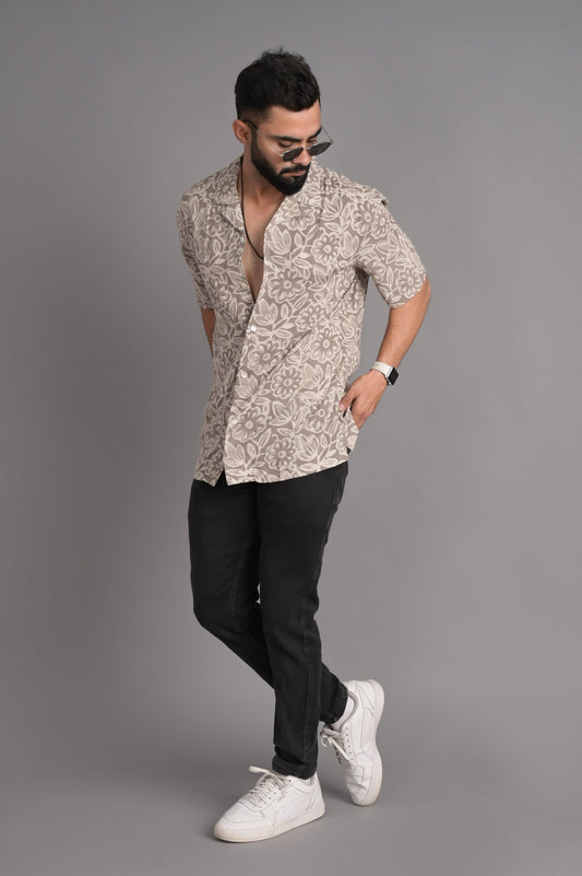 Block Craft- Lightweight Cotton Muslin Shirt for Men