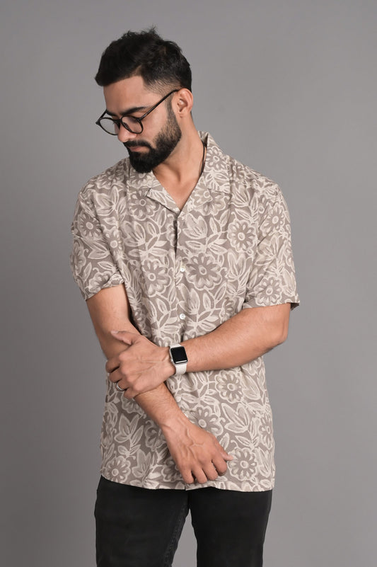 Block Craft- Lightweight Cotton Muslin Shirt for Men
