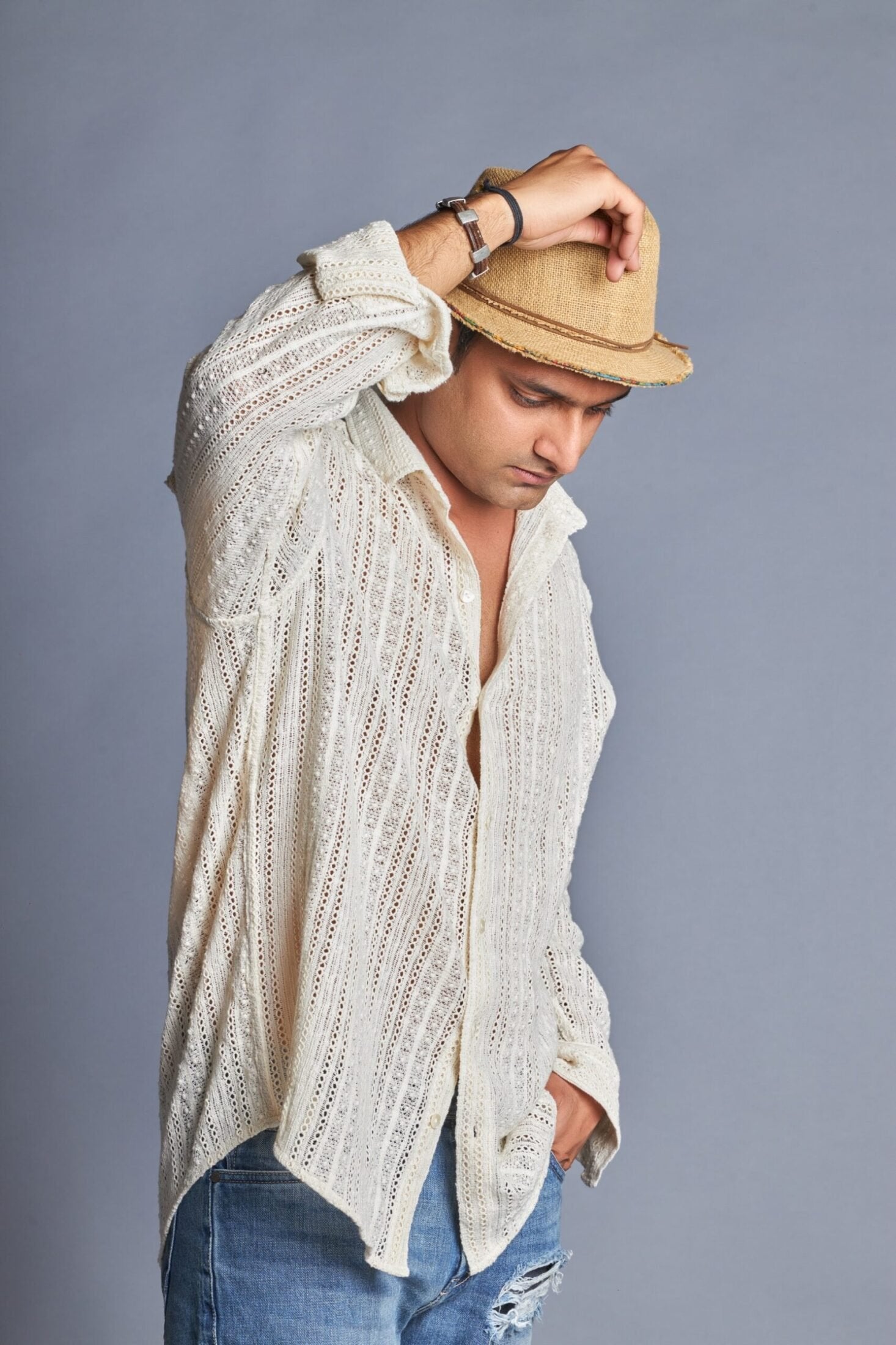 Thread- Crochet Shirt for Men