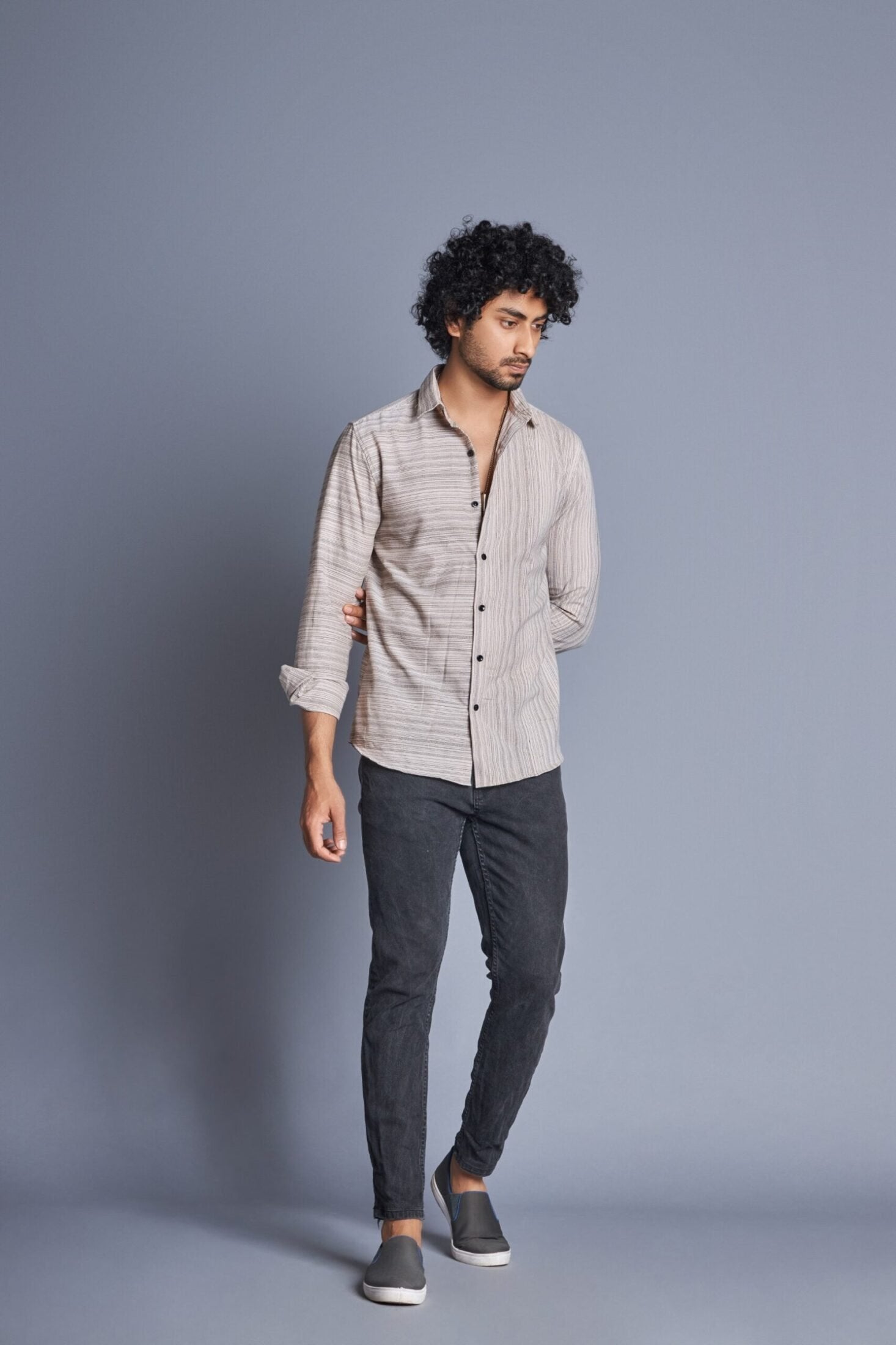 Vertex- Striped shirt for men in South Cotton