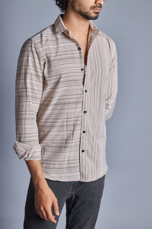 Vertex- Striped shirt for men in South Cotton